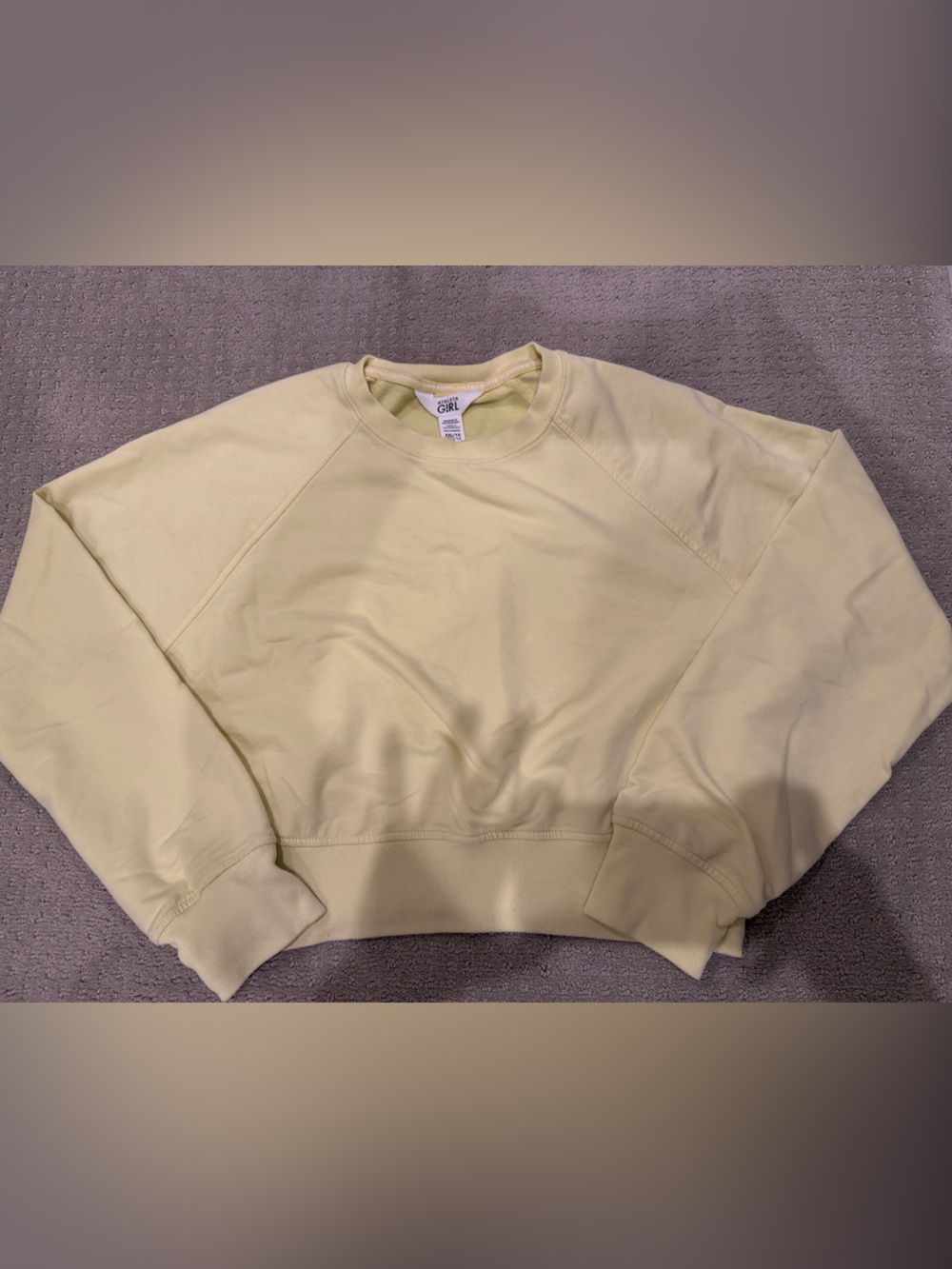 Athleta Pale Yellow Crewneck Pullover Sweatshirt